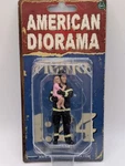 American Diorama Figure 1:24 Saving Life Fireman With Child (AD-77510). Fixed Price $11.44.
