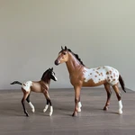 Breyer 2008 Classic Appaloosa Mare And Foal-dun, #62005 Duchess & Morgan. Fixed Price $39.99.