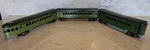 Prewar Gauge American Flyer Streamliner Passenger Cars Green Set Of Three. Fixed Price $275.00.