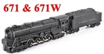 Lionel Pw & 671W Tender /8/ 1947-49. Fixed Price $157.95.