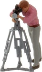 Preiser Camera Man With Movie - Model Railroad Figure Ho Scale #28086. Fixed Price $7.61.