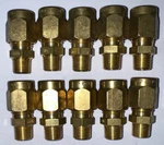 Serto Union Comression Fitting Brass Series 1/8" Size W/ Nut Lot Of 10**. Fixed Price $40.00.