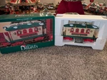New Bright Holiday Express Reindeer Stable Car Box Dillards Train Green Sign. Fixed Price $299.95.