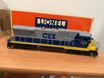 Lionel Csx C40-8 Gauge Diesel Locomotive Blue/yellow Analog Three-rail. Fixed Price $235.00.