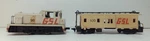 Lima Ho Scale Diesel Switcher/caboose Gsl #98/100 - Hand Painted Italy (DL068). Fixed Price $34.95.