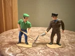 Set Of Lgb Railroad Track Worker Figures G-scale 1/24 Plastic Vintage Lehmann. Fixed Price $12.99.