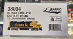 Rapido Trains 38004 Ho Santa Fe GP38 Diesel Locomotive Dcc Ready #2346. Fixed Price $199.99.