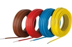 Marklin HO/1 From 71060 Set Roll Each Of Blue, Red, Brown, Yellow Wire 390". Fixed Price $39.99.