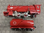+ Mth Gauge Tinplate Red W/ Nickel 260E Steam Locomotive & Tender No Box *ss. Fixed Price $699.99.