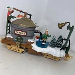 New Bright Holiday Express 1995 Animated Water Tanker Train Car With Skating Elf. Fixed Price $24.95.