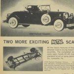 1930 Packard Roadster Model Ford Coupe Hubley Metal Scale Advertisement. Fixed Price $12.80.