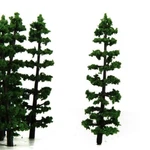 Green Fir Tree Cake Topper Or Train Railroad Scenery Set Of 5 3-1/2" Tall. Fixed Price $6.99.