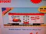 Usa Trains G Scale 16030 Side Car Reefer "take Me On Road Trip" New Release. Fixed Price $99.99.