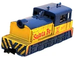 Aurora Plymouth 0-6-0 Santa Fe Switcher #317 (tested) No Rear Cplr Box. Fixed Price $49.95.