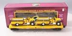 Mth 20-98159 Gauge Transportation Co Flatcar W/ Yellow Die-cast Firetrucks. Fixed Price $59.99.