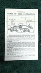 Lionel # 0594 Diesel Locomotive Instructions Photocopy. Fixed Price $5.00.