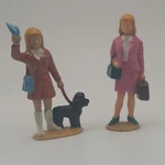 2 Lgb Figures *g-scale* Lady Dog And Purse Waiting For Train 3" Vtg. Fixed Price $14.82.