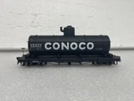Accucraft Trains ON3 Tank Car Black Conoco. Fixed Price $69.00.