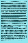 K4 Ho Water Slide Decals Black 3/16 Inch Bold Gothic Letter Number Alphabet Set. Fixed Price $8.15.