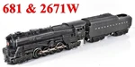 Lionel Pw 681 & 2671W Tender /14/ 1950-51. Fixed Price $157.95.