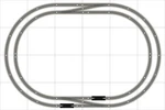 Bachmann E-z Track Train Layout #020ADCC Set Ho Scale 4' X 6' Switches. Fixed Price $480.95.
