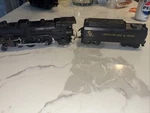 Lionel Steam Locomotive # 8142 W/ Chesapeake & Ohio Whistle Tender" Scale. Fixed Price $60.00.