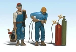 Woodland Scenics New 2024 G Scale People Welder Brothers A2544. Fixed Price $43.01.