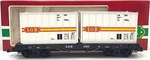 Lgb 4069 Scale Flatcar With 2 White Containers Ln/box. Fixed Price $57.39.