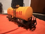 Lgb Gauge Shell Tank Car With Chrome Metal Wheels, No Box. Fixed Price $46.00.