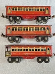 Original Lionel 1690-1690-1691 Tin Lithograph Passenger Cars. Fixed Price $74.95.