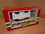 Vintage Lgb Scale 4037 Circus Flat Car With Cassa Ticket Office Trailer Load. Fixed Price $35.49.