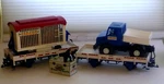Lgb 4010 Train Flat Car W/ Benz Dump Truck & 4038 Circus Cage Scale. Fixed Price $78.99.