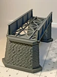 Ho Scale 1:87 Steel Girder Bridge With Stone Piers For Model Train Truss Layouts. Fixed Price $18.99.