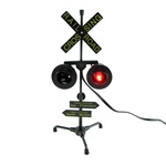 Railroad Crossing Signal Flashing Red Lights Desk Lamp Rr Xing Train. Fixed Price $33.89.