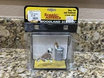 New Woodland Scenics Dog With Cat On Trashcan Train Figures A2524. Fixed Price $15.99.
