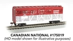 Bachmann 71564 Scale 40' Stock Car Canadian National Cn 175019. Fixed Price $34.99.