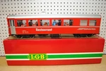 Lgb 3068 Rhb Type Wr 3815 Dining/restaurant Car W/diners & Lights *g-scale*. Fixed Price $174.99.
