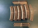 33 Ho Scale Marklin Vintage Metal Rail Track Lot; 25 Curved & 8 Straight. Fixed Price $29.99.