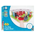 Bigjigs Wooden Five Engine Shed Railway Track Expansion Playset. Fixed Price $64.31.