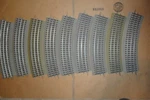 9 X Lionel Fastrack 6-12043 048 Curve Train Rail Gauge. Fixed Price $65.00.