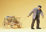 Preiser 45109 Scale Pedestrians Man Pulling Hand Cart. Fixed Price $53.99.