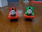 Lot Of Thomas The Train (james & Percy) Toy Figures J39A 2015 Mattel. Fixed Price $13.50.