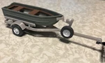Row Boat & Trailer, Scale Pre-built/ready To Go, Use With Lionel Or Mth Rr. Fixed Price $13.50.