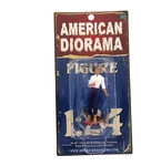 Woman Lady Dog Puppy 1:24 Scale American Diorama Figures 3" & 1". Fixed Price $9.37.