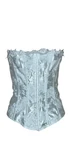 Empire Intimates White Satin Floral Lace Corset Bustier #6709 Made Usa Sz 44. Fixed Price $29.52.