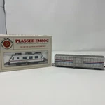 Bachmann Plasser EM80C Maintenance Diesel Amtrack #31 W/boxcar. Fixed Price $25.00.