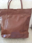 Latico Nj Usa Soft Brown Leather Double Handle Shoulder Bag Satchel Purse Floral. Fixed Price $39.00.