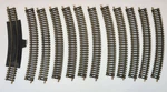 Bachmann Ho Scale Train Track Lot 12 Pieces 1-RERAILER/11 Pcs Of 10" Curves. Fixed Price $20.00.