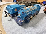 Lionel/mth 263E Locomotive And Tender Two-tone Blue W/ PS2 Runs Box (as Is). Fixed Price $700.00.