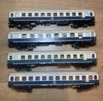 Marklin Ho Scale 4X Metal Db 5180 Passenger Car Blue Equipped With Lights. Fixed Price $100.00.